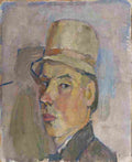 parsimagi self portrait with hat Art A4 Photo Print