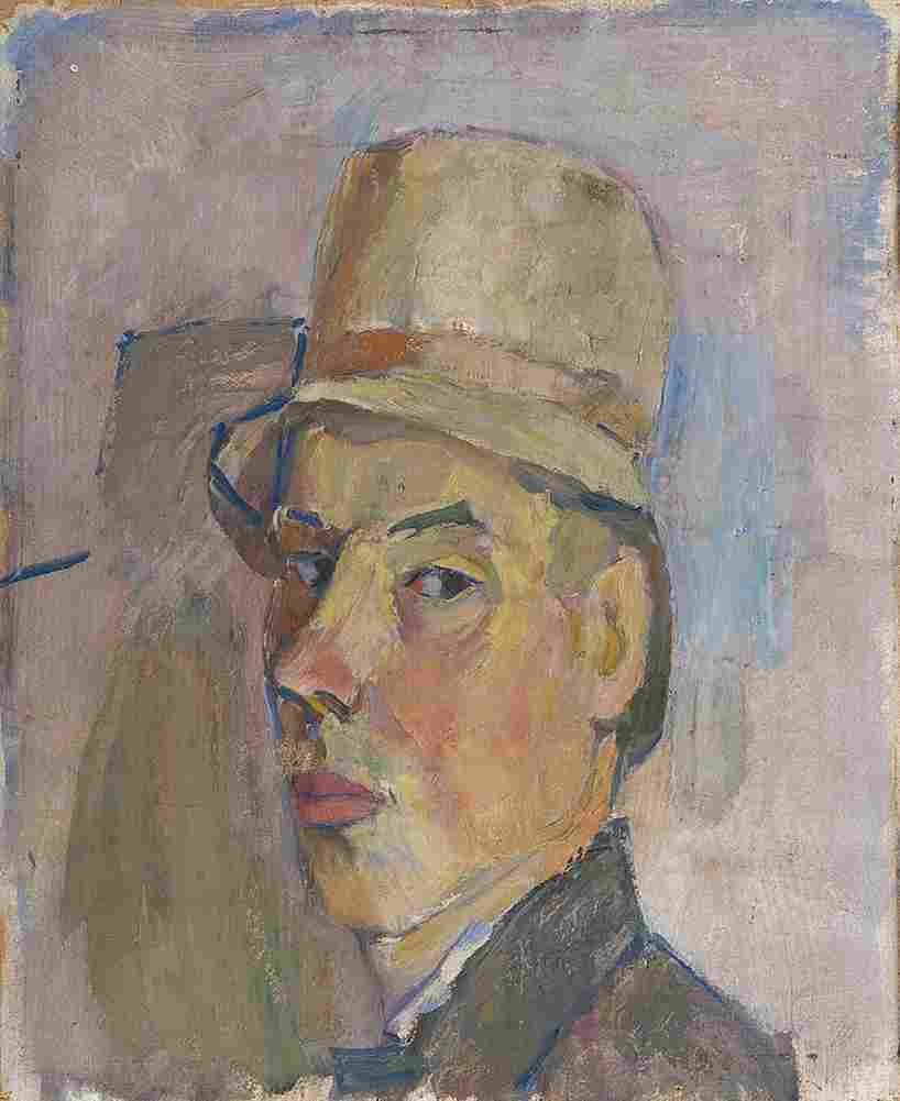 parsimagi self portrait with hat Art A4 Photo Print
