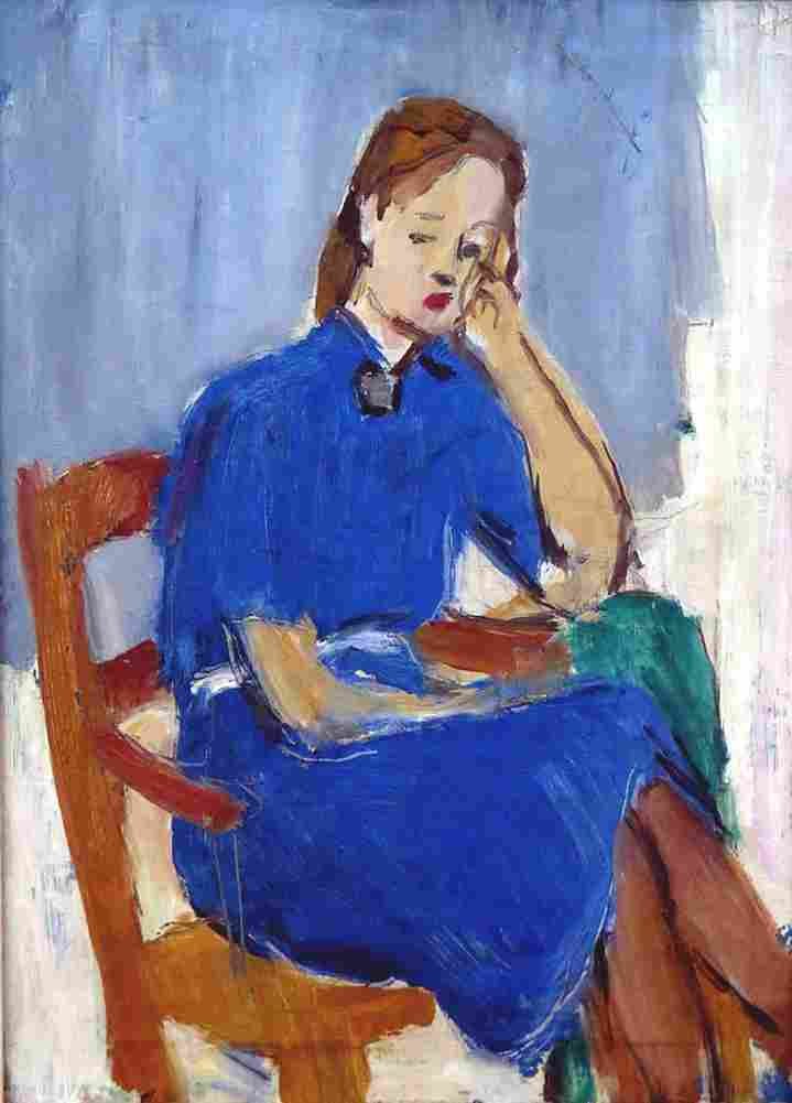 parsimagi woman reading Art A4 Photo Print