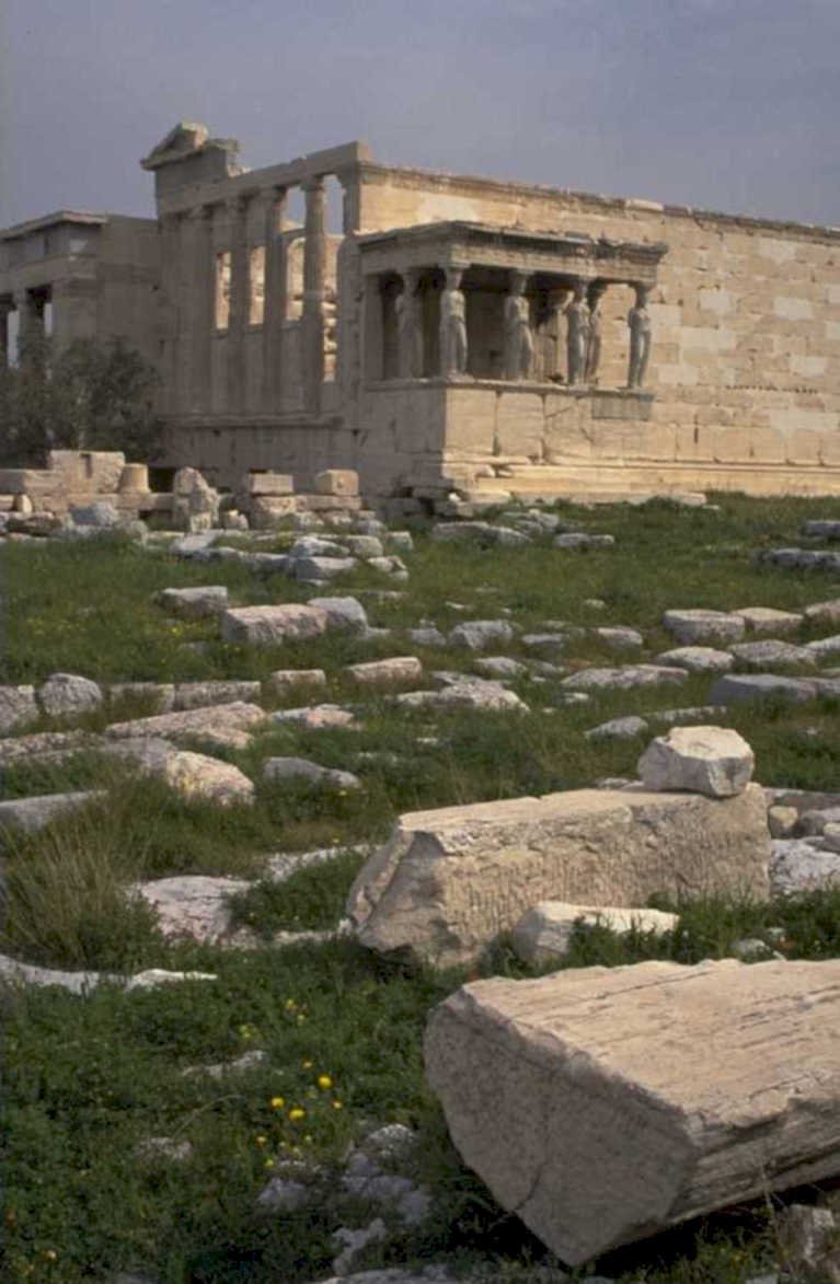 parthenon acropolis ruins 1980s 1990s A4 Photo Print