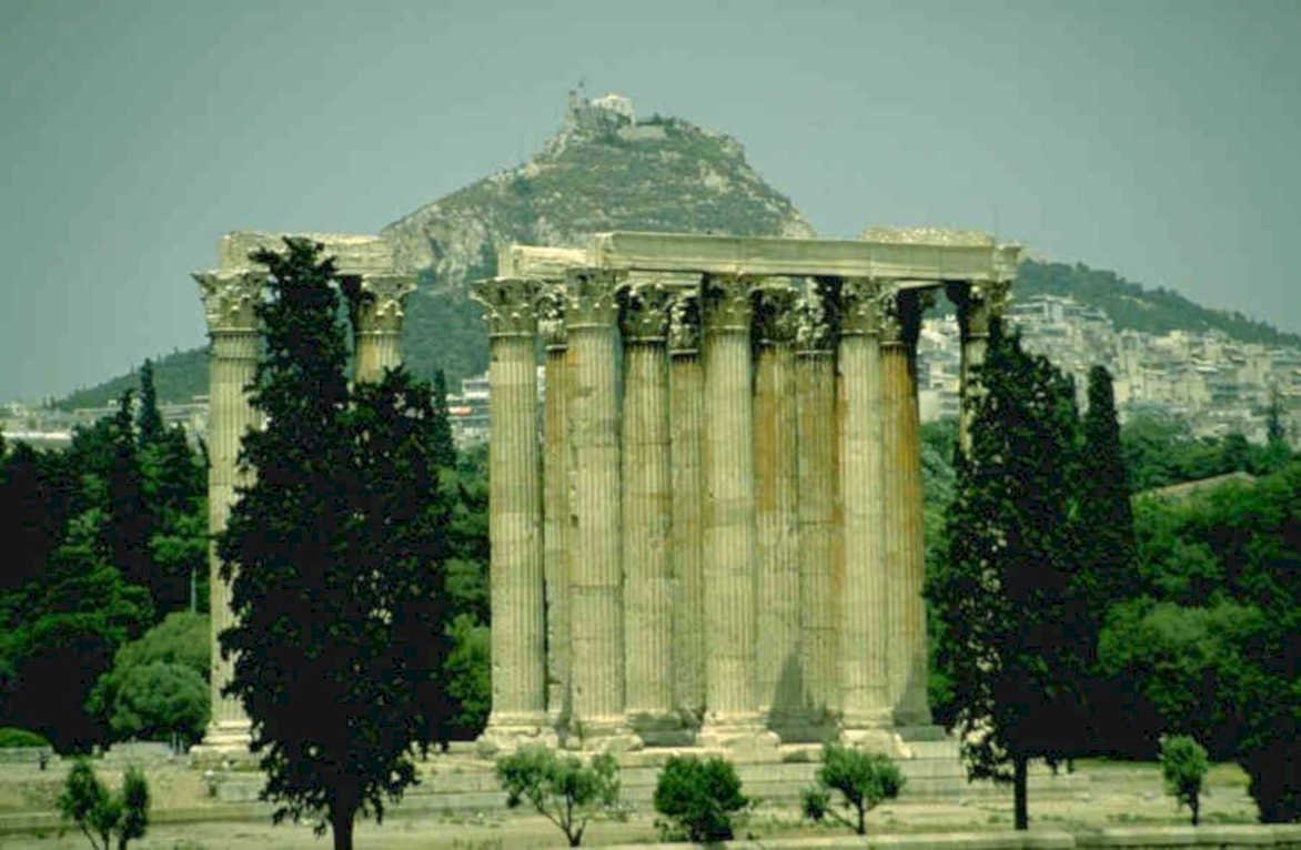 parthenon columns lycabettus 1980s 1990s A4 Photo Print