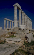 parthenon columns sky 1980s 1990s A4 Photo Print