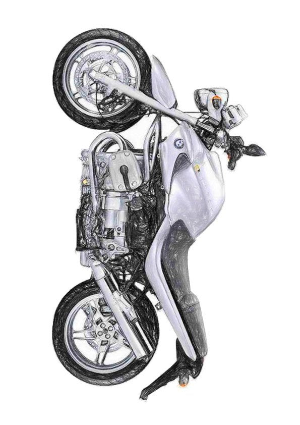 pastel BMW R1150R 2003 A4 Photo Print