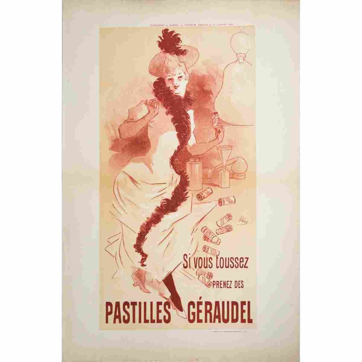 pastilles geraudel jules cheret 1891 3 Advert A4 Photo Print