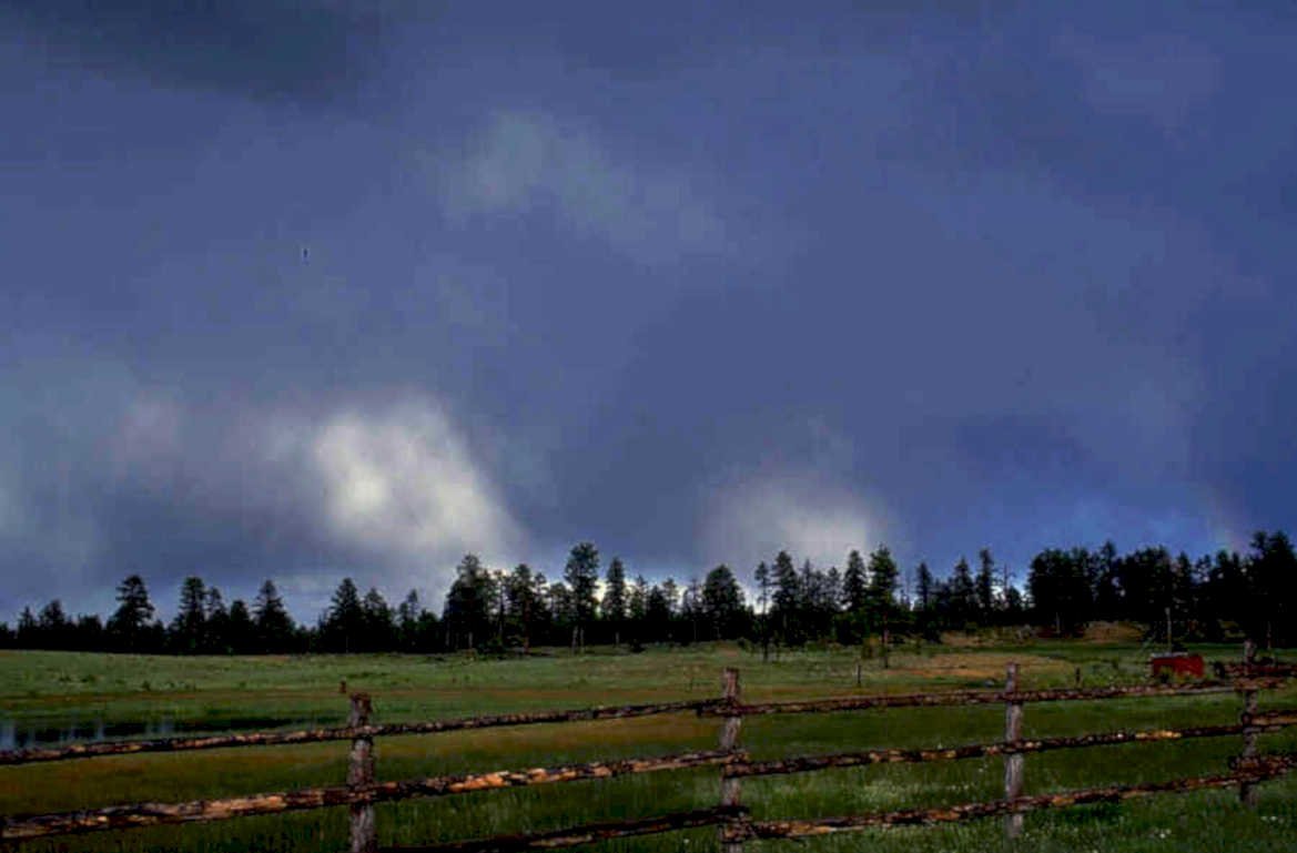 pasture barn stormy 1980s 1990s A4 Photo Print