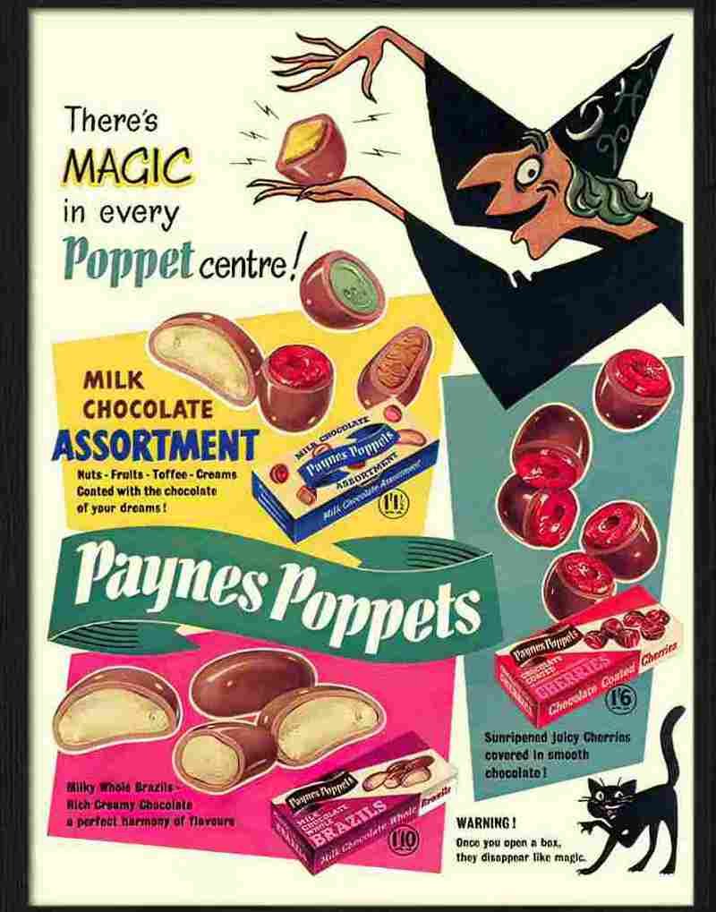 paynes poppets sweet advert 1950s Advert A4 Photo Print