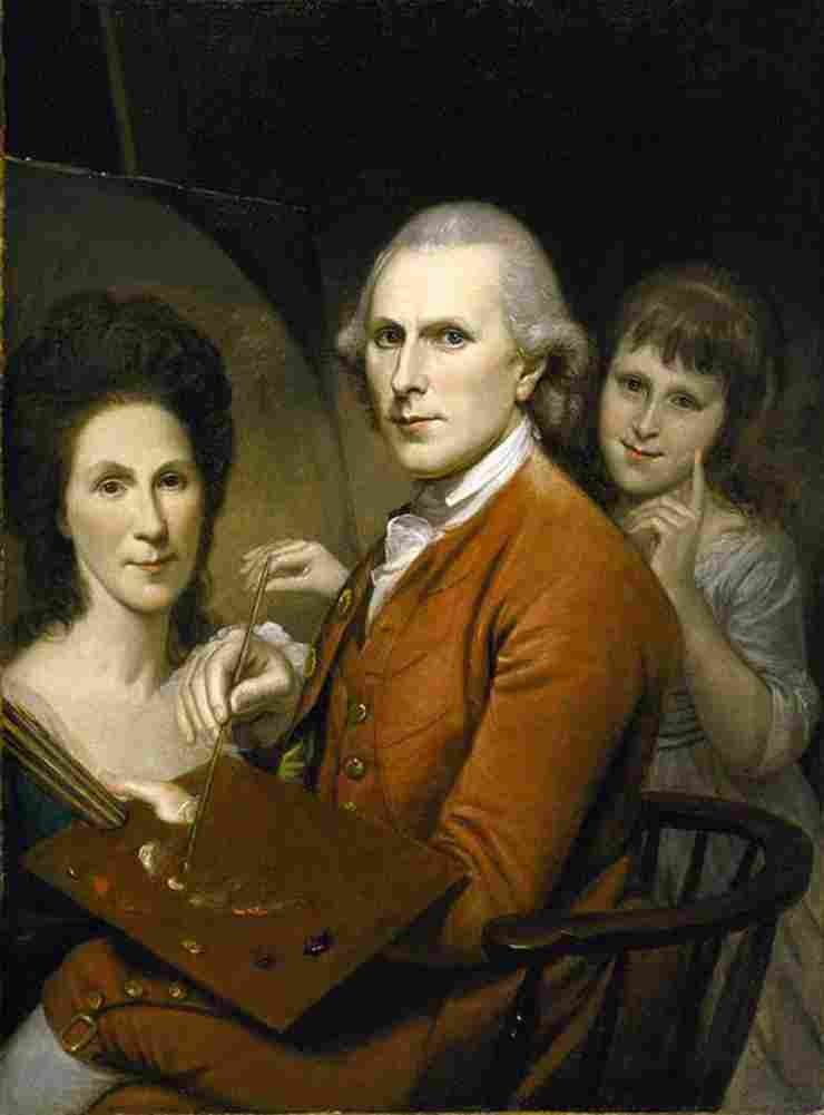pea Self Portrait with Angelica and Rachel Art A4 Photo Print