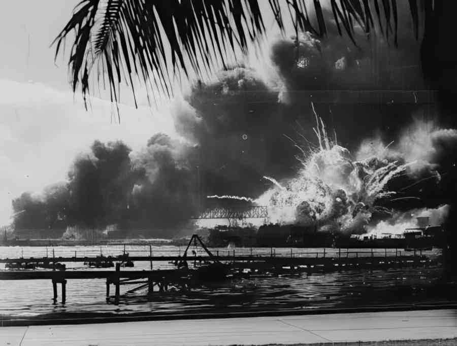 pearl harbor attack 1 Vintage world war A4 Photo Print