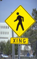 pedestrian crossing xing 1980s 1990s A4 Photo Print