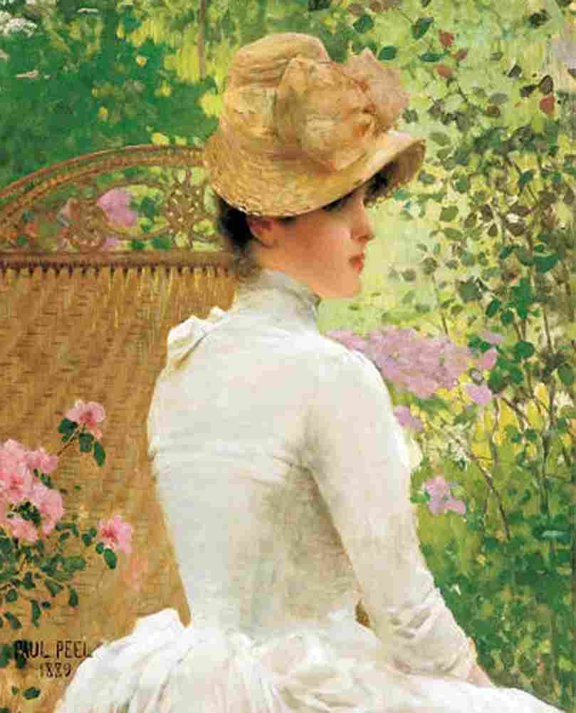 peel Lady in the Garden Art A4 Photo Print