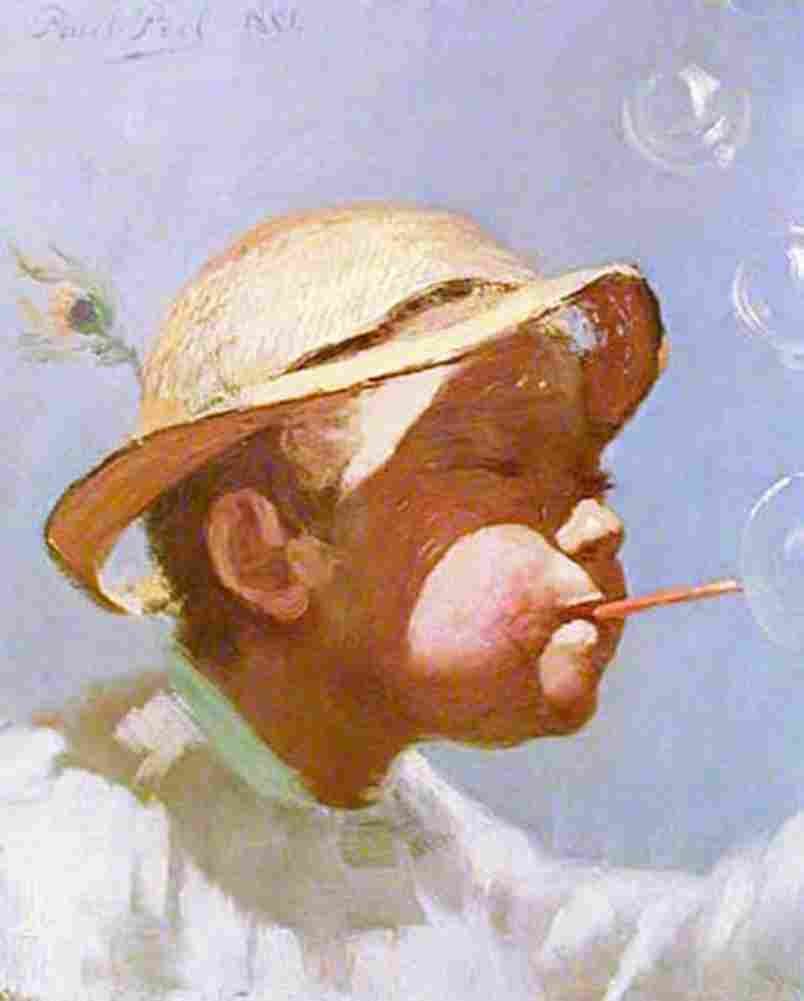 peel The Bubble Boy Art A4 Photo Print