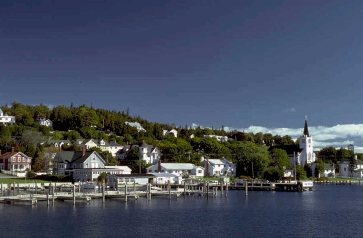 penobscot bay village 1980s 1990s A4 Photo Print