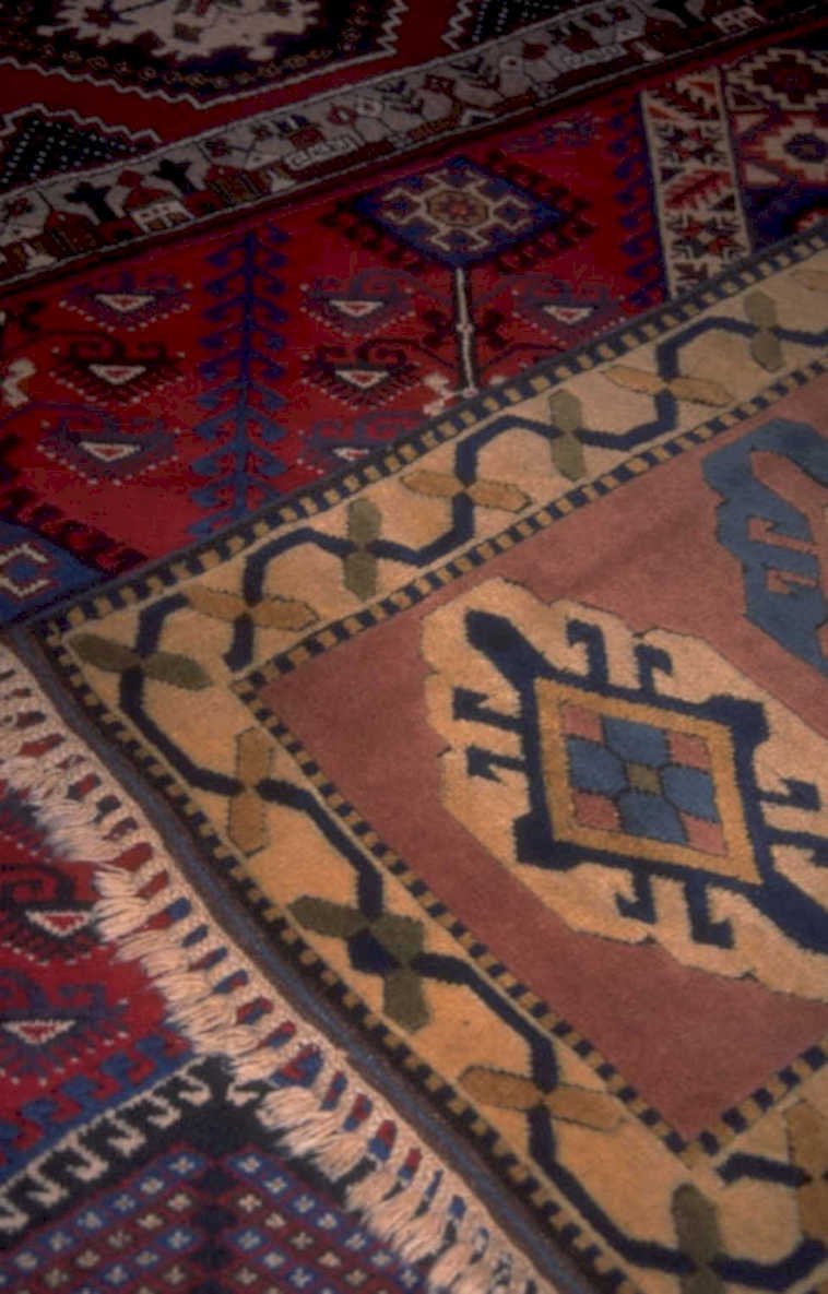 persian carpet redblue 1980s 1990s A4 Photo Print
