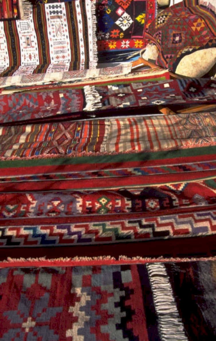 persian rugs shadows 1980s 1990s A4 Photo Print