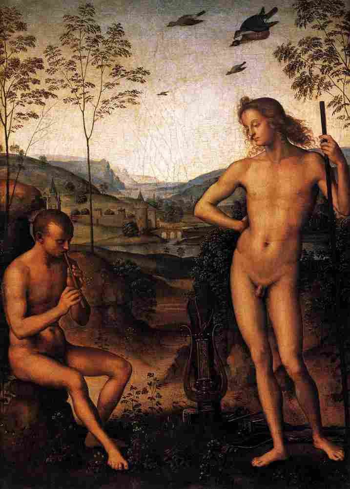 perugino apollo and marsyas Art A4 Photo Print