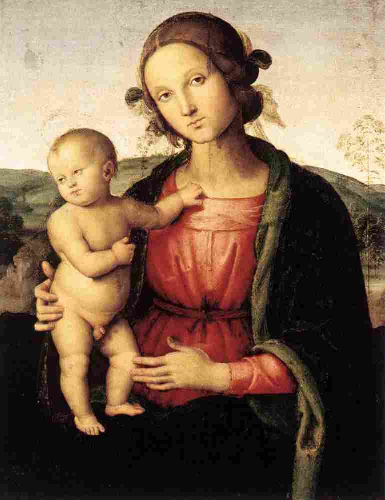 perugino madonna and child Art A4 Photo Print