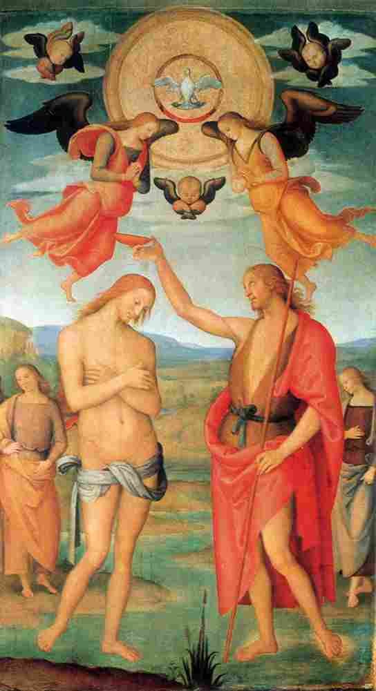 perugino the baptism of christ Art A4 Photo Print