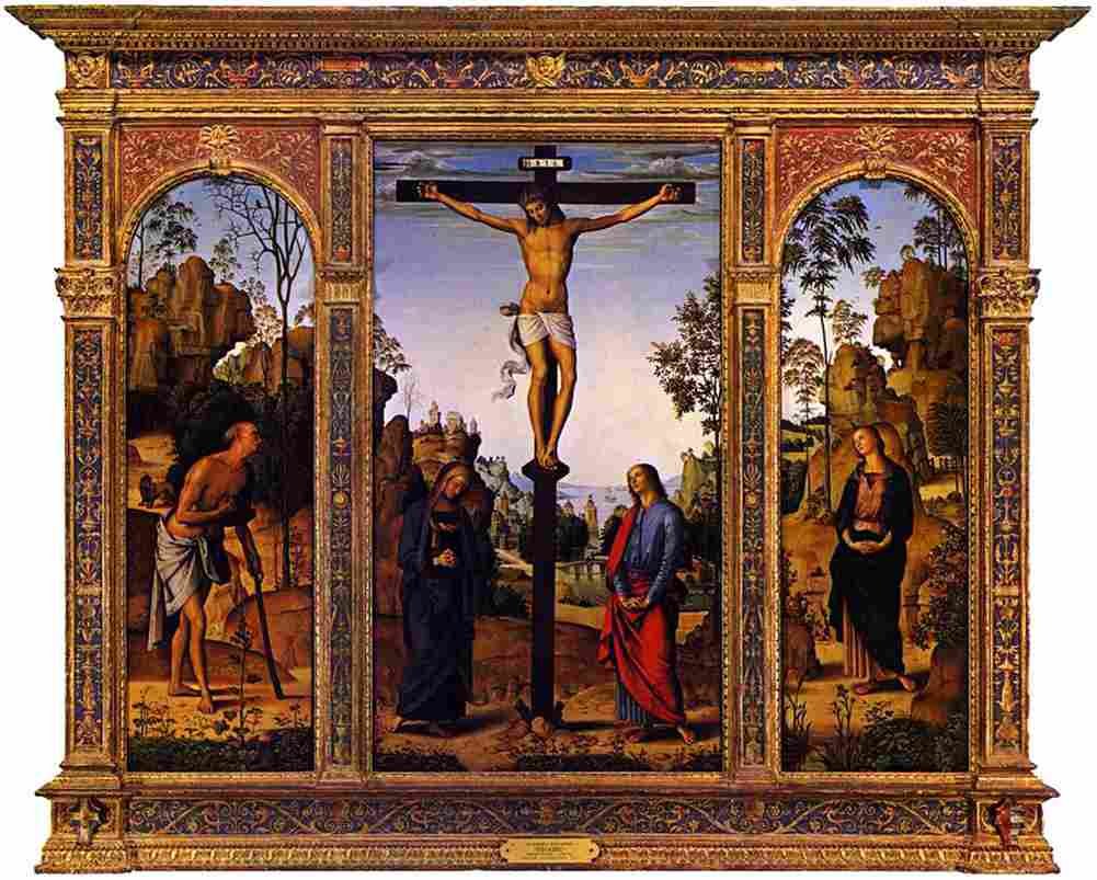 perugino the galitzin triptych Art A4 Photo Print