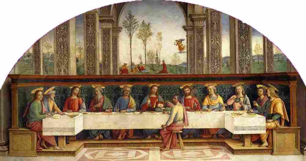 perugino the last supper Art A4 Photo Print