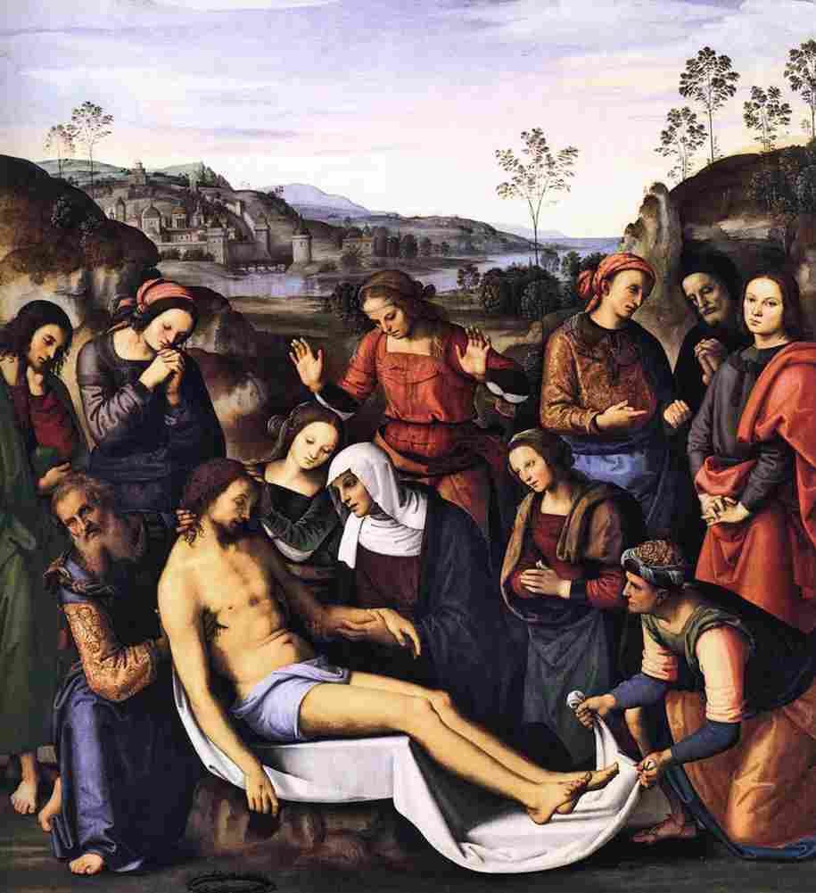 perugino the mourning of the dead Art A4 Photo Print