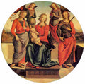 perugino virgin and child enthroned with angels and saints Art A4 Photo Print