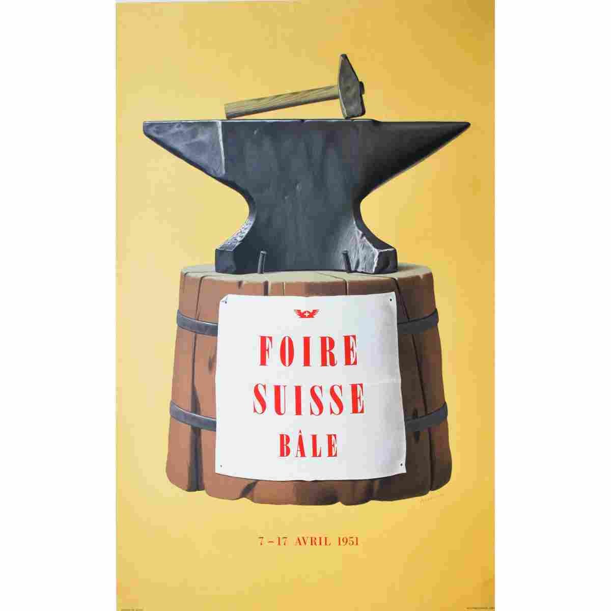 peter birkhaeuser foire suisse bale 1951 2 Advert A4 Photo Print