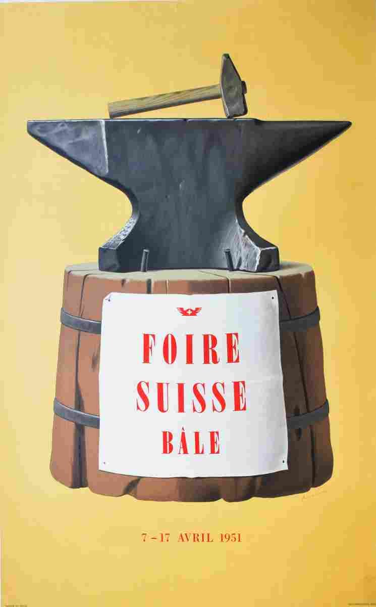 peter birkhaeuser foire suisse bale 1951 4 Advert A4 Photo Print
