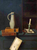 peto jug books and candle Art A4 Photo Print