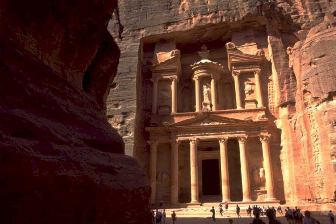petra treasury facade 1980s 1990s A4 Photo Print