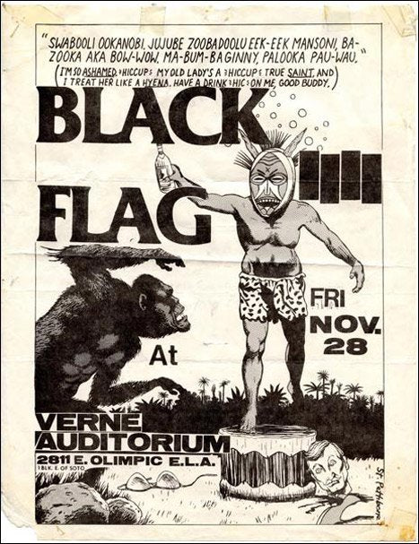 pettibon black flag Punk Flyer A4 Photo Print