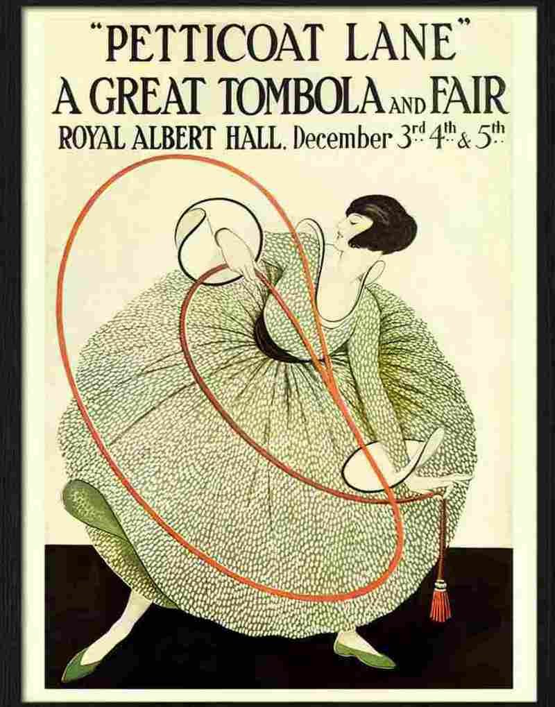 petticoat lane royal albert hall 1917 Advert A4 Photo Print