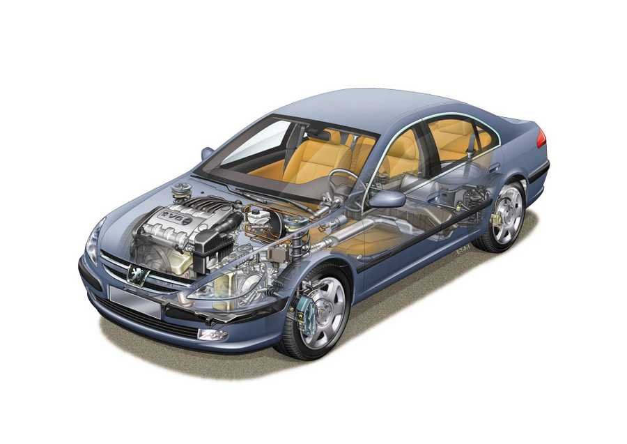 peugeot 607 1999 cutaway A4 Photo Print