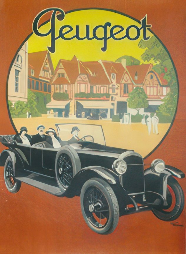 peugeot web Vintage Advert A4 Photo Print