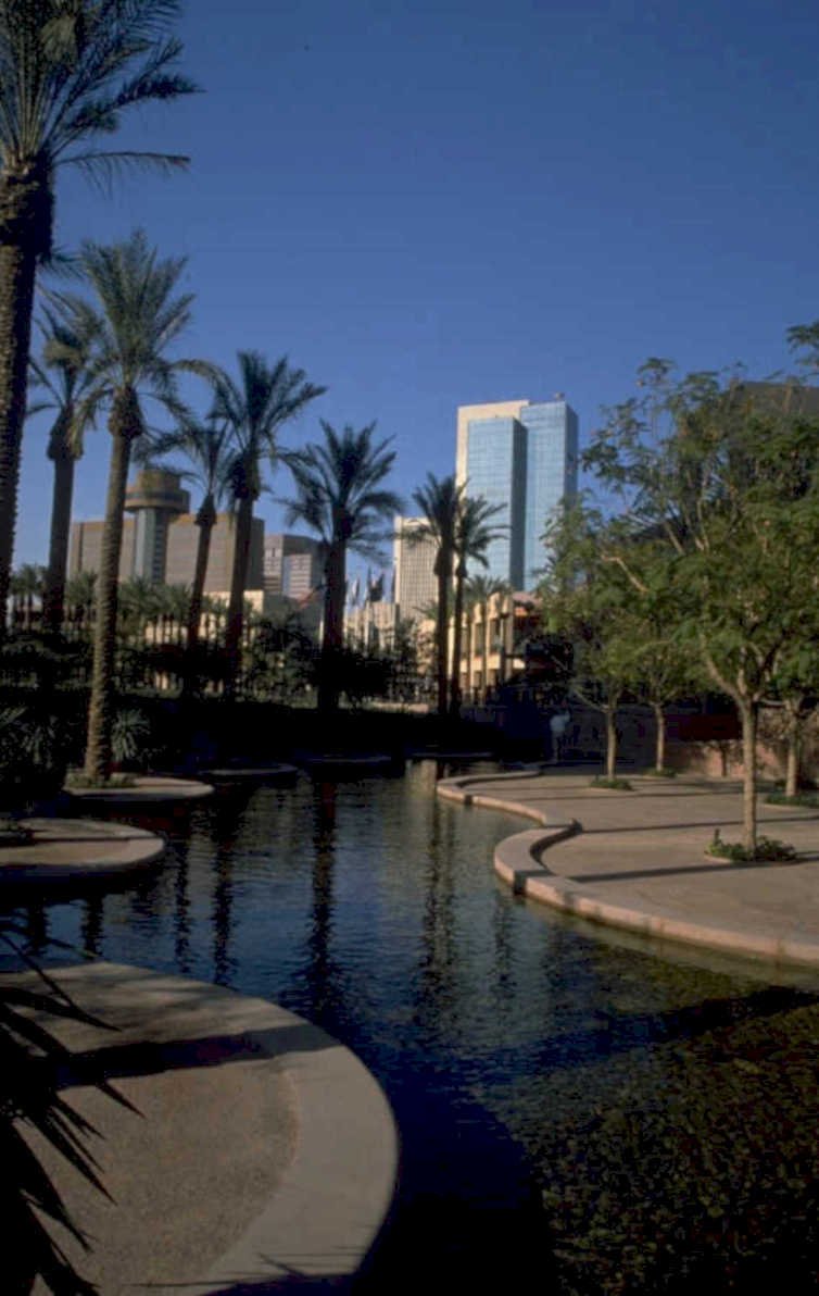 phoenix cityscape reflections 1980s 1990s A4 Photo Print