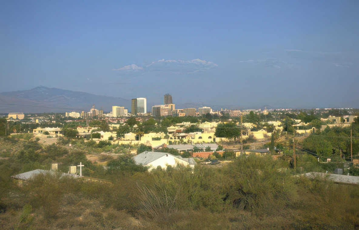 phoenix skyline arizona Vintage A4 Photo Print