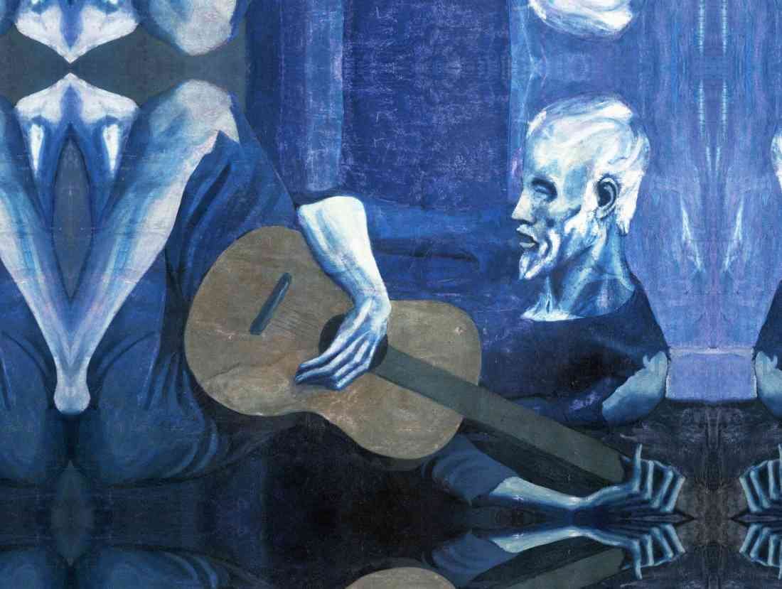 picasso the old guitarist plus USE A4 Photo Print