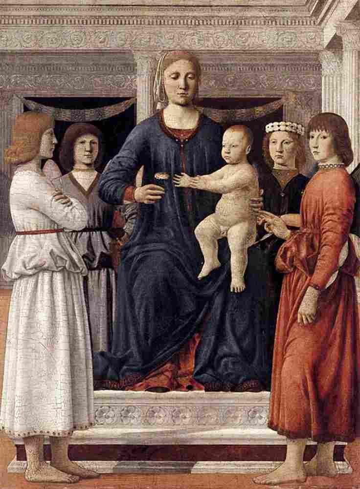 pier Madonna and Child Attended by Angels Art A4 Photo Print