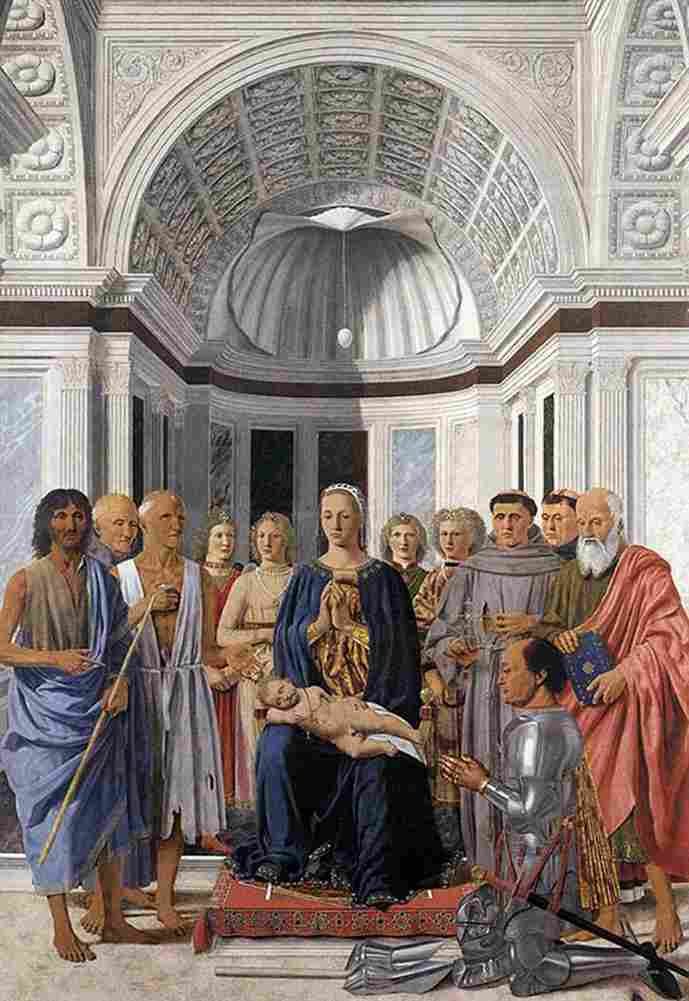 pier Madonna and Child with Saints Montefeltro Altarpiece Art A4 Photo Print