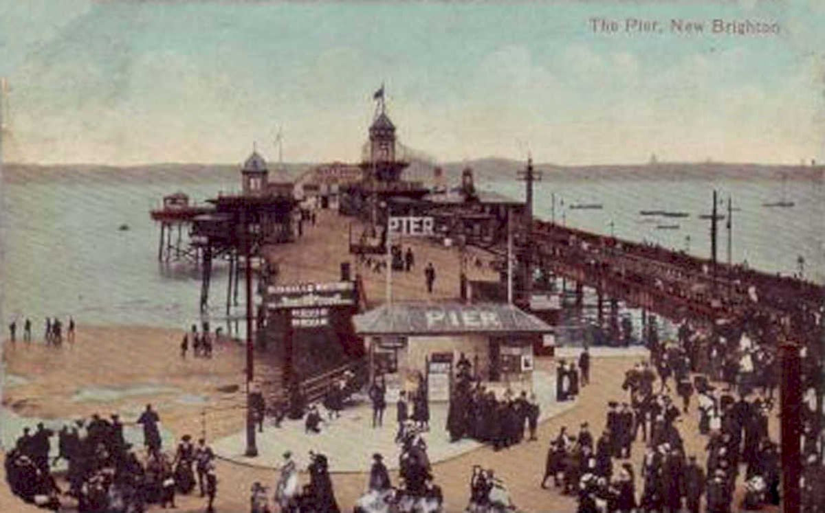 pier new brightonVintage 1880s 1900s A4 Photo Print