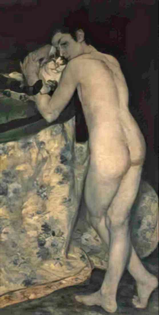pierre auguste renoir le jeune garçon au chat A4 Photo Print