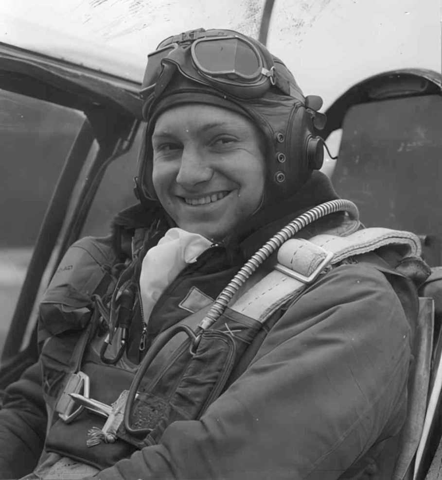 pilot aircraft flight 1 Vintage world war A4 Photo Print