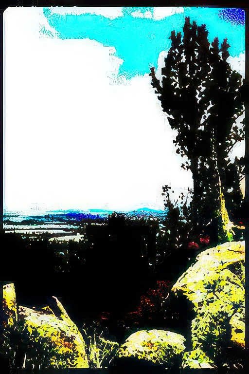 pine hills sky Vintage A4 Photo Print