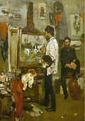 pinheiro the artist in his studio Art A4 Photo Print