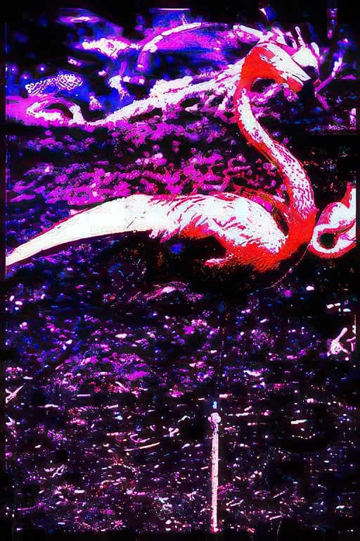 pink dragon reflection Vintage A4 Photo Print