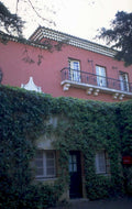 pink stucco building 1980s 1990s A4 Photo Print