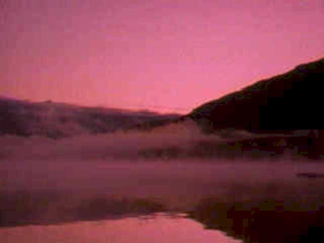 pink sunrise lake1980s 1990s A4 Photo Print