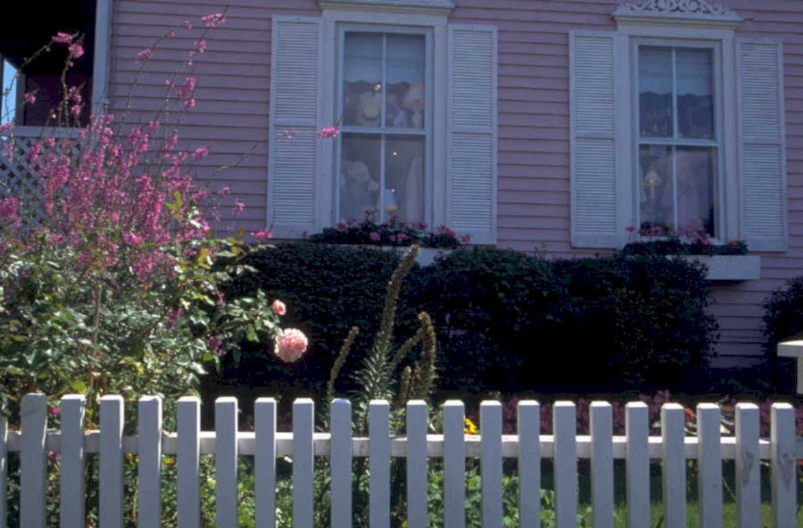pink victorian house 1980s 1990s A4 Photo Print