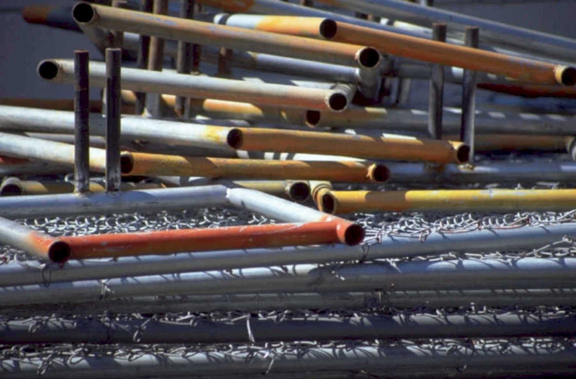 pipe stack steel 1980s 1990s A4 Photo Print