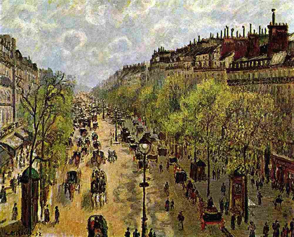 piss Boulevard Montmartre Spring Art A4 Photo Print