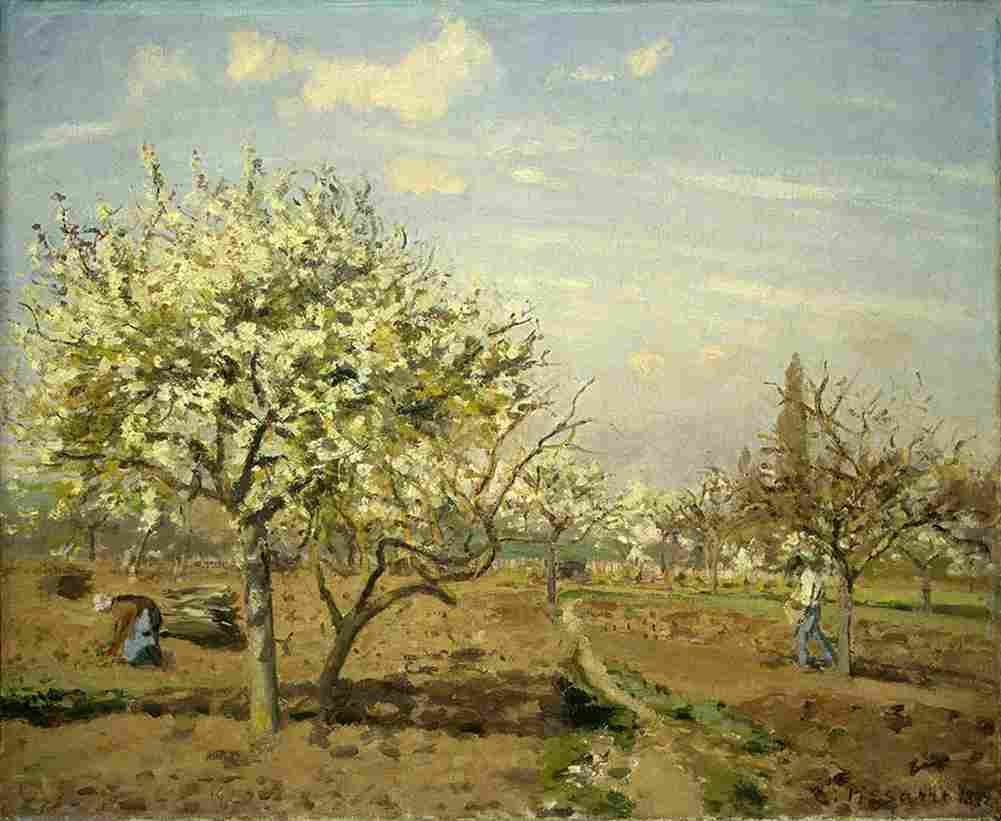 piss Orchard in Bloom Louveciennes Art A4 Photo Print